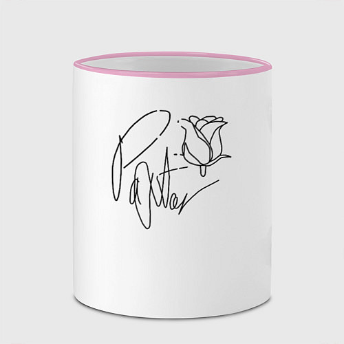 Кружка цветная ТИКТОКЕР - PAYTON MOORMEIE / 3D-Розовый кант – фото 2