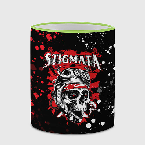 Кружка цветная Stigmata / 3D-Светло-зеленый кант – фото 2