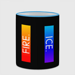 Кружка 3D FIRE ICE, цвет: 3D-небесно-голубой кант — фото 2