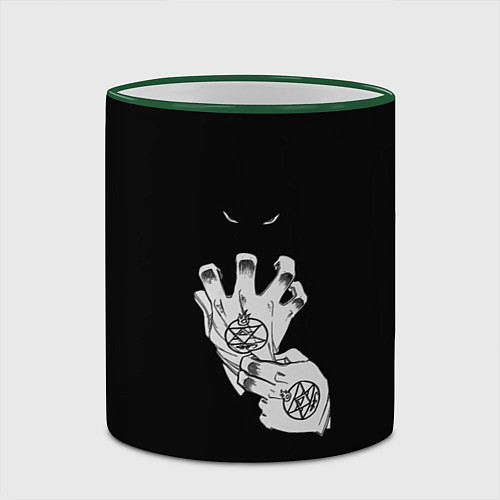 Кружка цветная Выжигющий Искру / 3D-Зеленый кант – фото 2