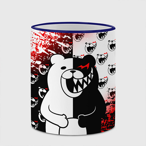 Кружка цветная MONOKUMA / 3D-Синий кант – фото 2
