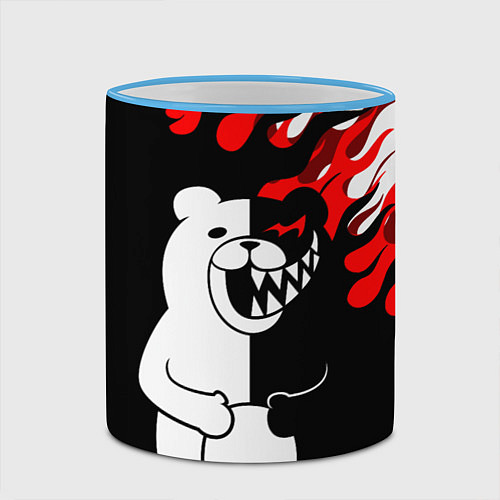 Кружка цветная MONOKUMA / 3D-Небесно-голубой кант – фото 2