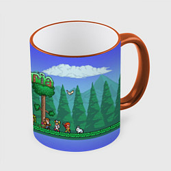 Кружка 3D Terraria, цвет: 3D-оранжевый кант