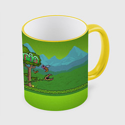 Кружка 3D Terraria, цвет: 3D-желтый кант