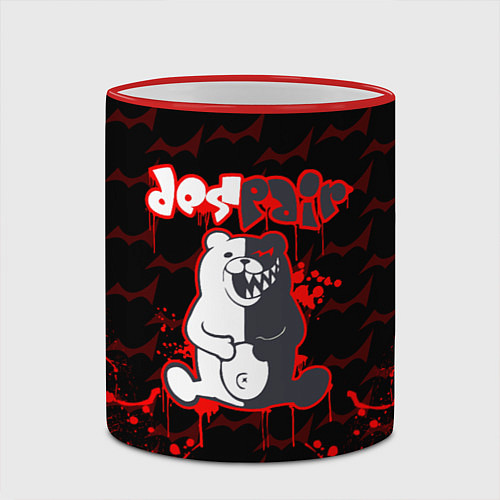 Кружка цветная MONOKUMA / 3D-Красный кант – фото 2