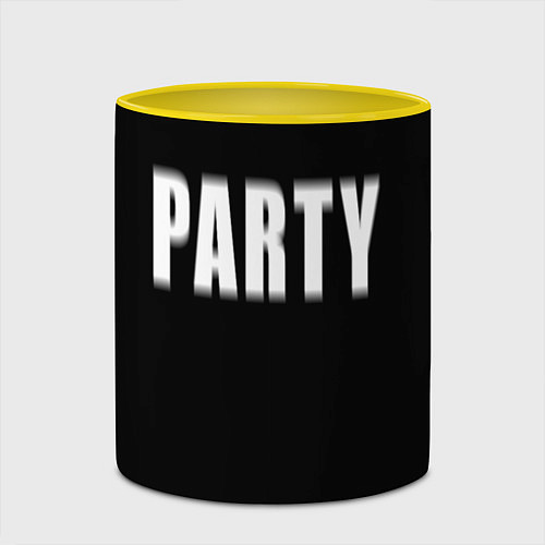 Кружка цветная Hard PARTY / 3D-Белый + желтый – фото 2