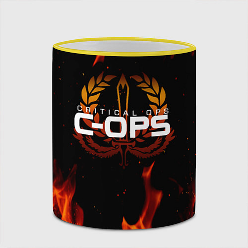 Кружка цветная CRITICAL OPS C-OPS / 3D-Желтый кант – фото 2