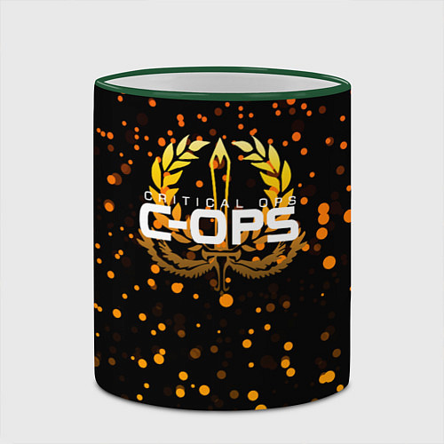 Кружка цветная CRITICAL OPS C-OPS / 3D-Зеленый кант – фото 2