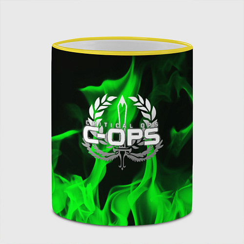 Кружка цветная C-OPSCRITICAL OPS / 3D-Желтый кант – фото 2