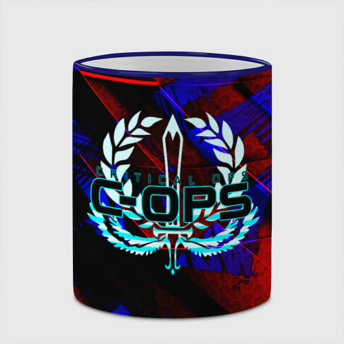Кружка цветная C-OPS / 3D-Синий кант – фото 2
