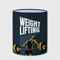 Кружка 3D Wheight lifting, цвет: 3D-синий кант — фото 2
