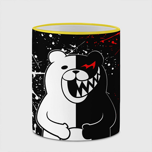 Кружка цветная MONOKUMA / 3D-Желтый кант – фото 2