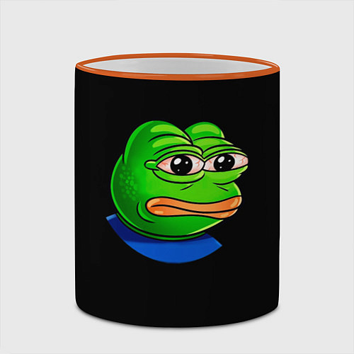 Кружка цветная Frog / 3D-Оранжевый кант – фото 2