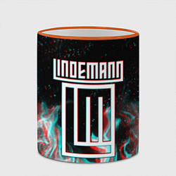 Кружка 3D LINDEMANN GLITCH, цвет: 3D-оранжевый кант — фото 2