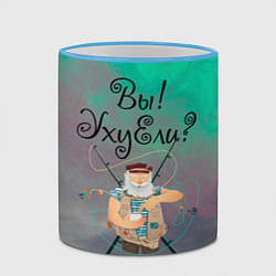Кружка 3D Рыбак, цвет: 3D-небесно-голубой кант — фото 2