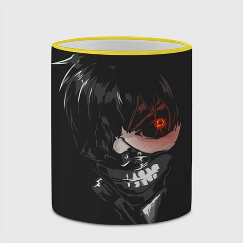 Кружка цветная Tokyo Ghoul / 3D-Желтый кант – фото 2