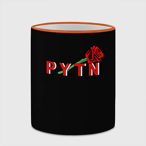 Кружка цветная ТИКТОКЕР - PAYTON MOORMEIE / 3D-Оранжевый кант – фото 2