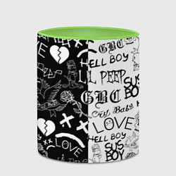 Кружка 3D LIL PEEP LOGOBOMBING, цвет: 3D-белый + светло-зеленый — фото 2