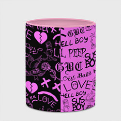 Кружка 3D LIL PEEP LOGOBOMBING, цвет: 3D-белый + розовый — фото 2