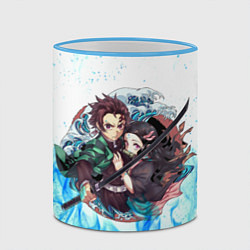 Кружка 3D KIMETSU NO YAIBA, цвет: 3D-небесно-голубой кант — фото 2