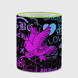 Кружка 3D LIL PEEP, цвет: 3D-светло-зеленый кант — фото 2