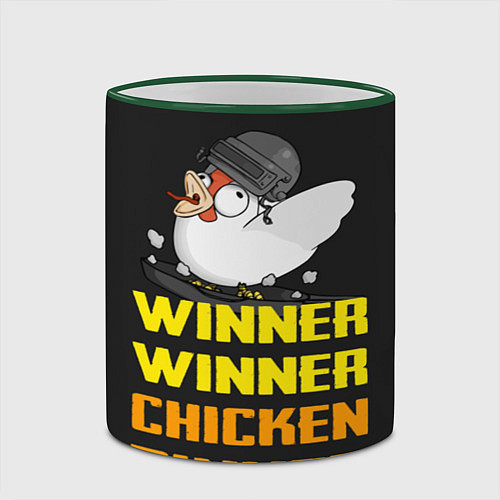 Кружка цветная Winner Chicken Dinner / 3D-Зеленый кант – фото 2