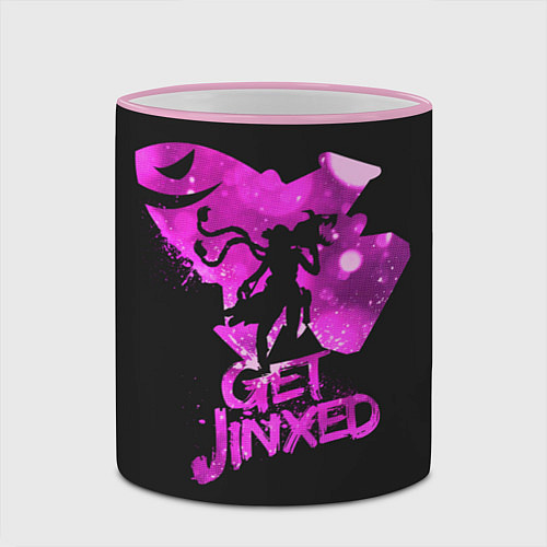 Кружка цветная Get Jinxed / 3D-Розовый кант – фото 2