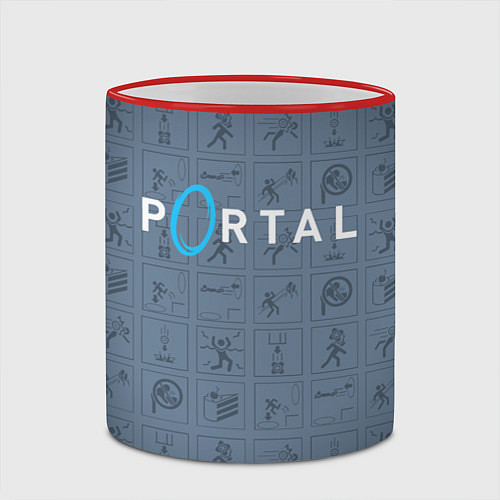 Кружка цветная PORTAL / 3D-Красный кант – фото 2