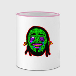 Кружка 3D Post Malone, цвет: 3D-розовый кант — фото 2