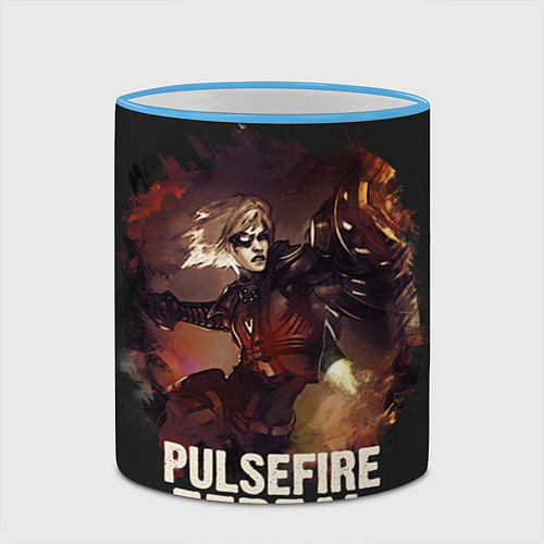 Кружка цветная Pulsefire Ezreal / 3D-Небесно-голубой кант – фото 2