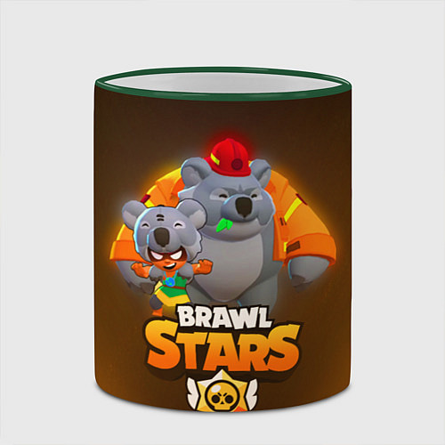 Кружка цветная BRAWL STARS COALA NITA / 3D-Зеленый кант – фото 2