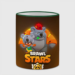 Кружка 3D BRAWL STARS COALA NITA, цвет: 3D-зеленый кант — фото 2