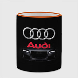 Кружка 3D AUDI, цвет: 3D-оранжевый кант — фото 2