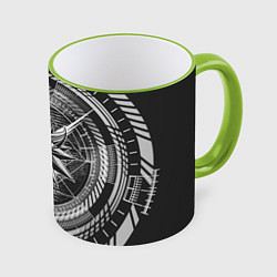 Кружка 3D Ведьмак, цвет: 3D-светло-зеленый кант
