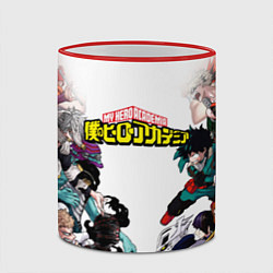 Кружка 3D My Hero Academia противостояние, цвет: 3D-красный кант — фото 2