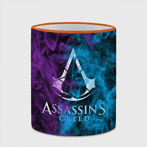 Кружка цветная Assassin's Creed / 3D-Оранжевый кант – фото 2