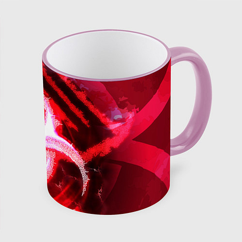 Кружка цветная Plague Inc LB Oko / 3D-Розовый кант – фото 1