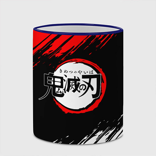 Кружка цветная KIMETSU NO YAIBA / 3D-Синий кант – фото 2