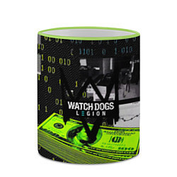 Кружка 3D WATCH DOGS:LEGION, цвет: 3D-светло-зеленый кант — фото 2