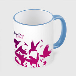 Кружка 3D Three Days Grace, цвет: 3D-небесно-голубой кант