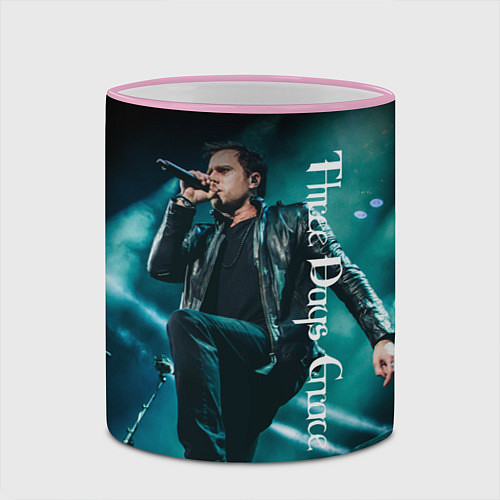 Кружка цветная Three Days Grace / 3D-Розовый кант – фото 2