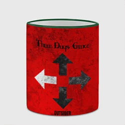 Кружка 3D Three Days Grace, цвет: 3D-зеленый кант — фото 2
