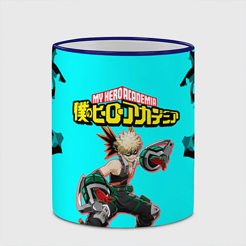 Кружка цветная MY HERO ACADEMIA на синем / 3D-Синий кант – фото 2