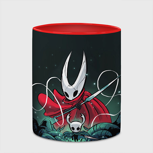 Кружка цветная Hollow Knight / 3D-Белый + красный – фото 2