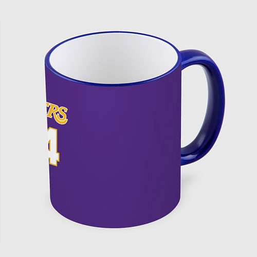 Кружка цветная Los Angeles Lakers Kobe Brya / 3D-Синий кант – фото 1