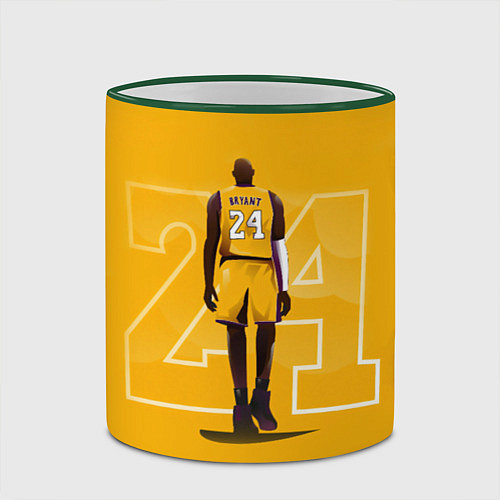 Кружка цветная Kobe Bryant / 3D-Зеленый кант – фото 2