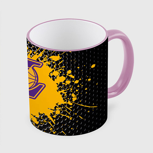 Кружка цветная Kobe Bryant / 3D-Розовый кант – фото 1