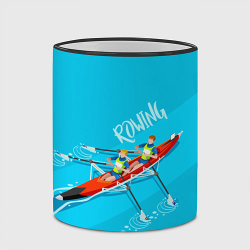 Кружка цветная Rowers / 3D-Черный кант – фото 2