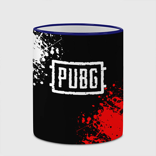 Кружка цветная PUBG / 3D-Синий кант – фото 2
