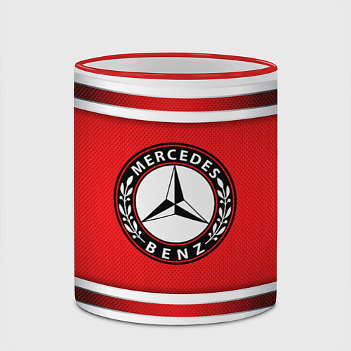 Кружка цветная MERCEDES-BENZ / 3D-Красный кант – фото 2